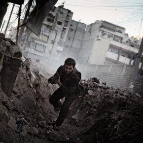 Aleppo under heavy shelling, photo essay for publishing.
